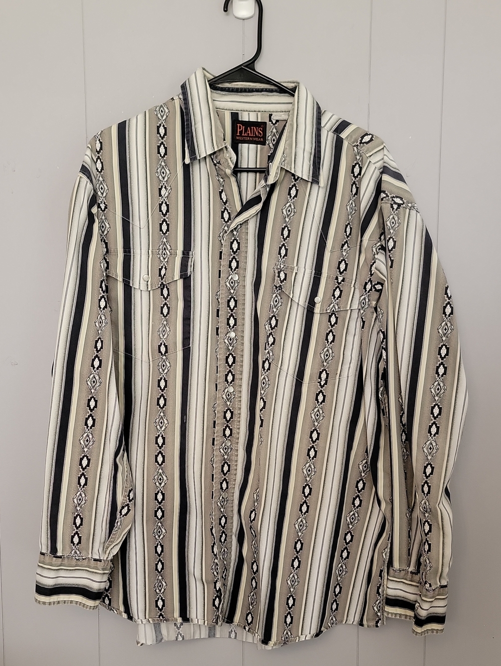 Plains Western Wear Men's Shirt XXL Long Sleeve